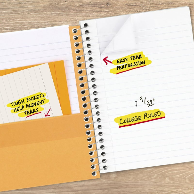 Five Star Spiral Notebook, 1 Subject, College Ruled Paper, Personal Size, 4-3/8" x 7", 80 Sheets, Fights Ink Bleed, Water Resistant Cover, Prom Pink (450048R) - Image 4